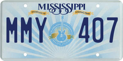 MS license plate MMY407