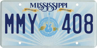 MS license plate MMY408