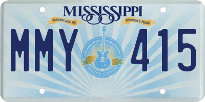 MS license plate MMY415