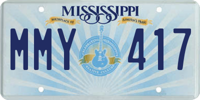 MS license plate MMY417