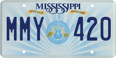 MS license plate MMY420