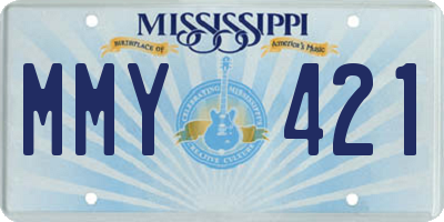 MS license plate MMY421