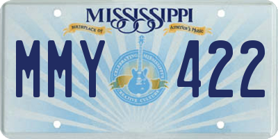 MS license plate MMY422