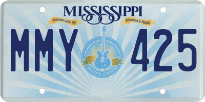 MS license plate MMY425