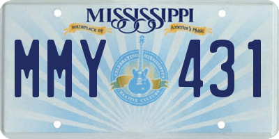 MS license plate MMY431