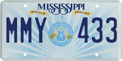 MS license plate MMY433