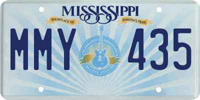 MS license plate MMY435