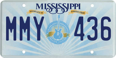 MS license plate MMY436