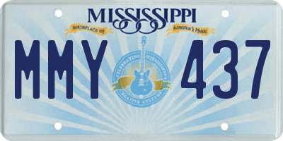 MS license plate MMY437