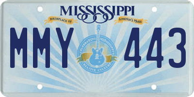 MS license plate MMY443