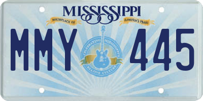 MS license plate MMY445