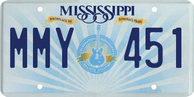 MS license plate MMY451