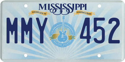MS license plate MMY452