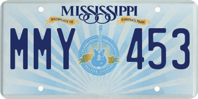 MS license plate MMY453