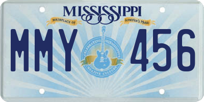 MS license plate MMY456