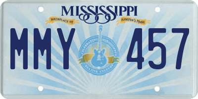 MS license plate MMY457