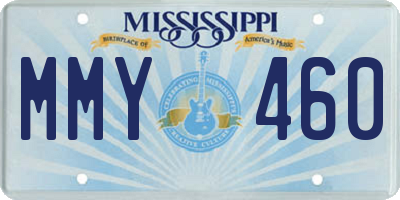 MS license plate MMY460