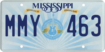 MS license plate MMY463