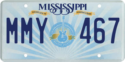 MS license plate MMY467