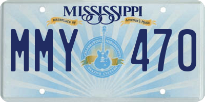 MS license plate MMY470