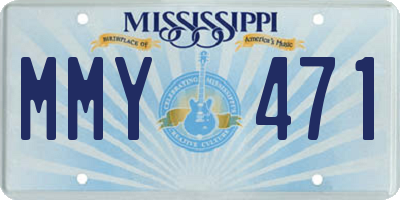 MS license plate MMY471