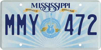 MS license plate MMY472