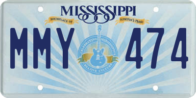 MS license plate MMY474
