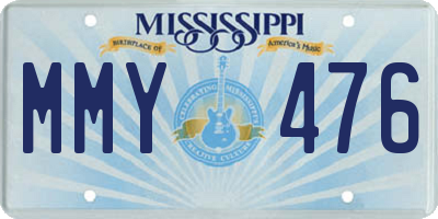 MS license plate MMY476
