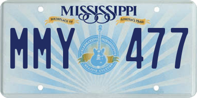 MS license plate MMY477