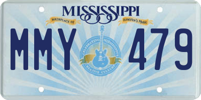 MS license plate MMY479