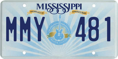 MS license plate MMY481