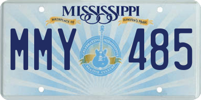 MS license plate MMY485