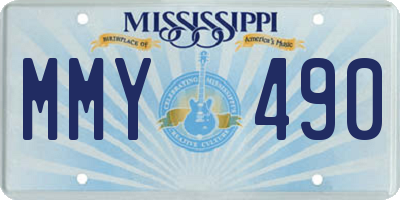 MS license plate MMY490