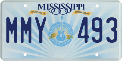 MS license plate MMY493