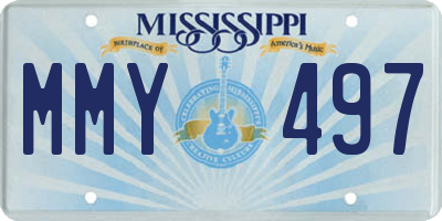 MS license plate MMY497
