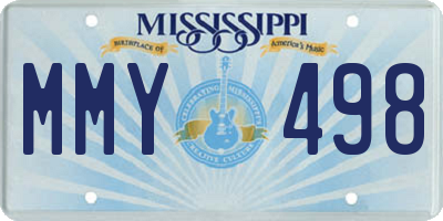 MS license plate MMY498