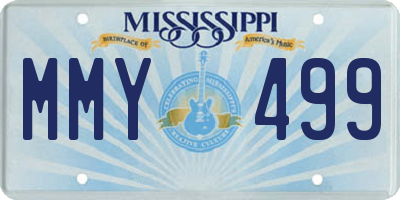 MS license plate MMY499