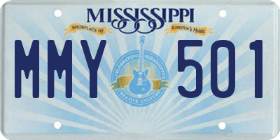 MS license plate MMY501