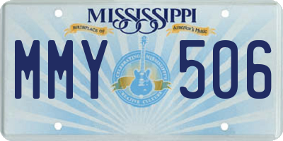 MS license plate MMY506