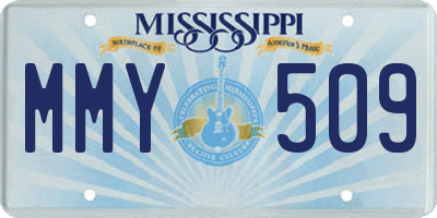 MS license plate MMY509