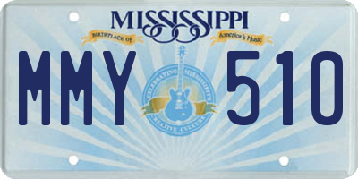 MS license plate MMY510