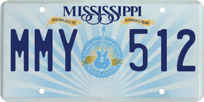 MS license plate MMY512