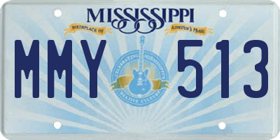 MS license plate MMY513