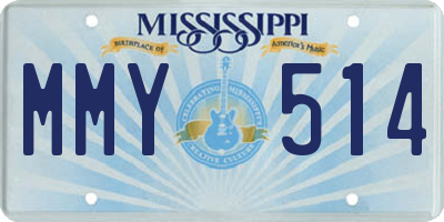 MS license plate MMY514