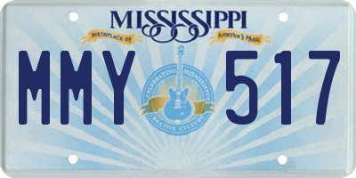 MS license plate MMY517