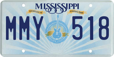 MS license plate MMY518