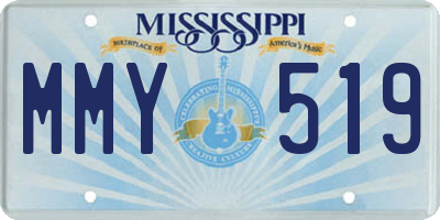 MS license plate MMY519