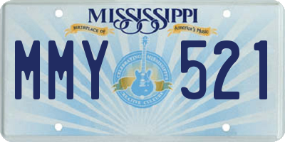 MS license plate MMY521