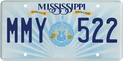 MS license plate MMY522