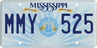 MS license plate MMY525